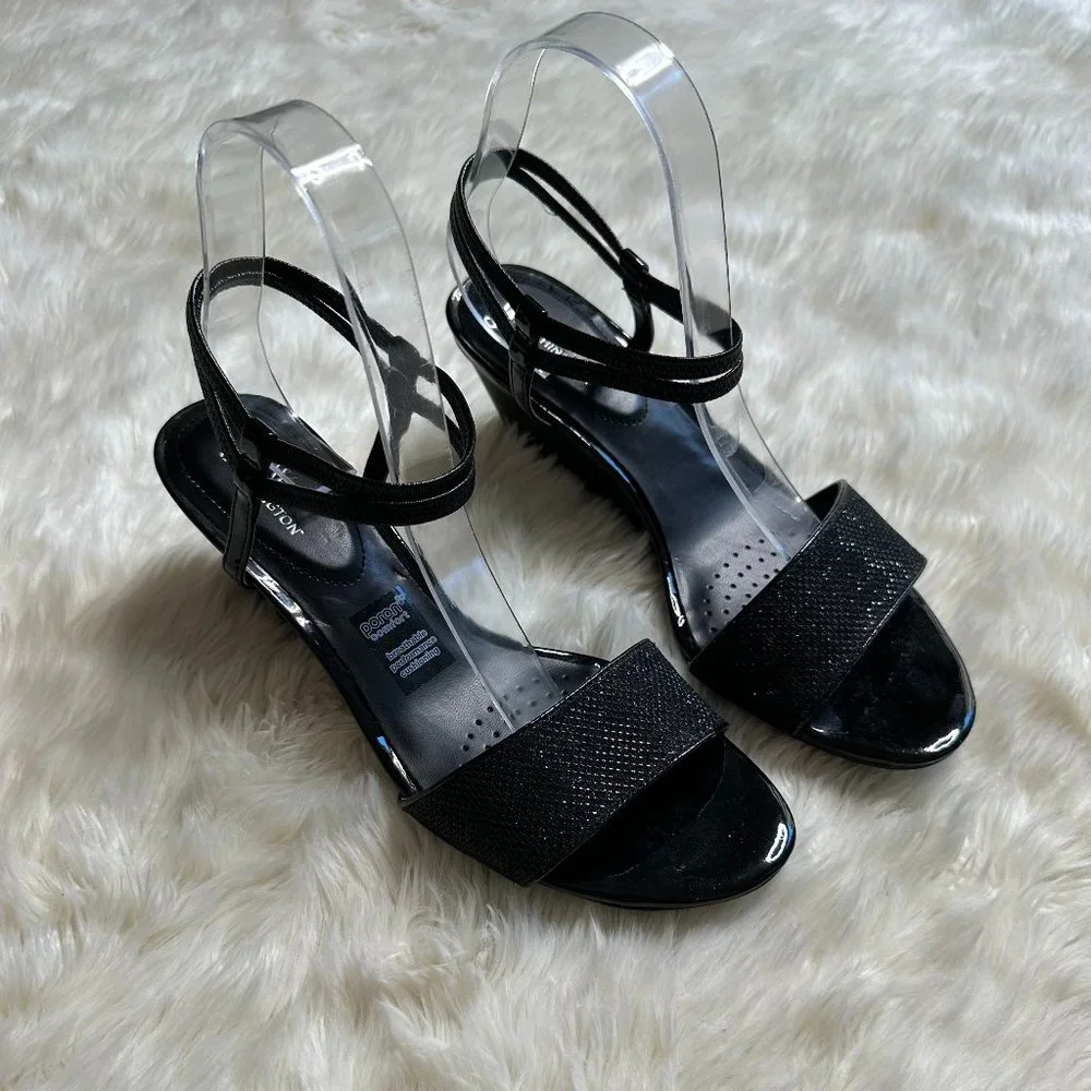 Worthington Jarret Wedge Sandals Black Size 8M - Picture 2 of 9